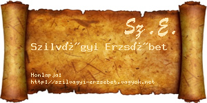Szilvágyi Erzsébet névjegykártya
